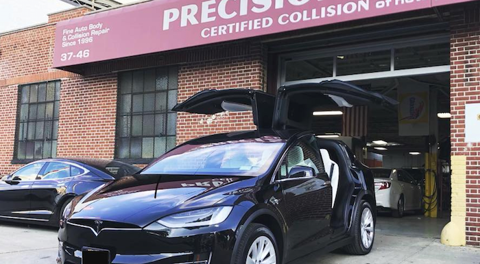 Precision Auto Works of LIC, NYC 11101 is the original  Tesla factory trained and certified body shop in NYC.